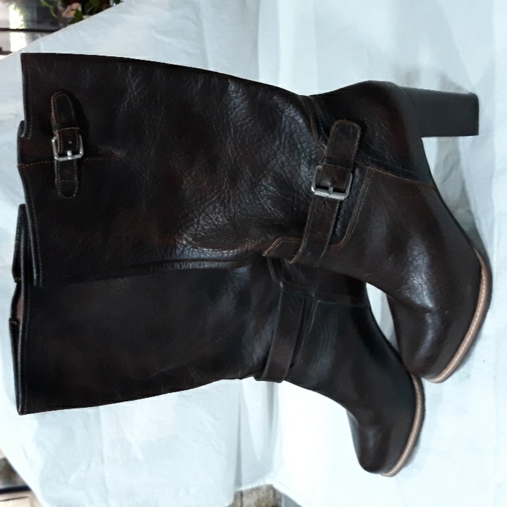 Rockport brown black calf high women's boots